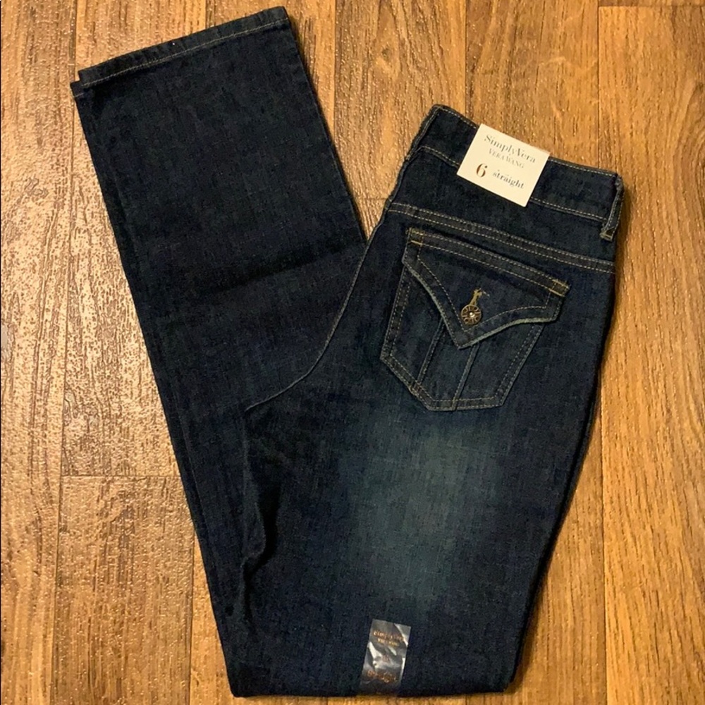 Simply Vera straight leg stretch fit jeans NWT